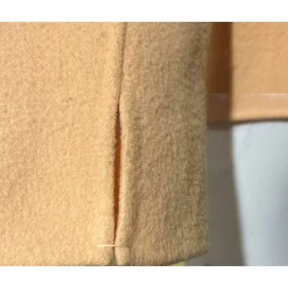 vtg y2k boiled wool cardigan sweater jacket butter yellow Alexandra Bartlett New - Picture 6 of 7